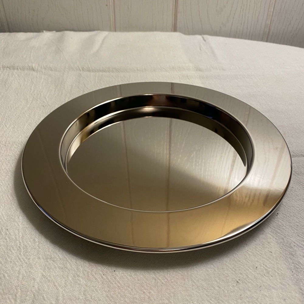 NIB Partylite Holiday Charm Silver 3-wick Holder